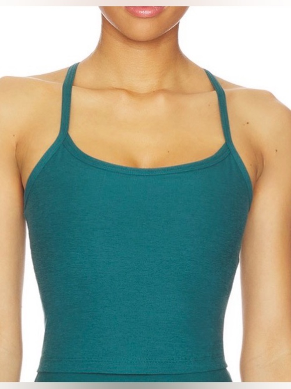 Beyond Yoga Spacedye Slim Racerback Crop Tank Unique Teal Medium